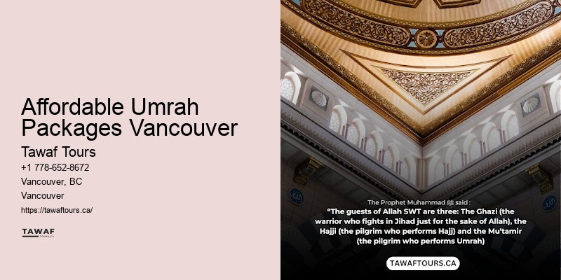 Vancouver Umrah packages specials to Mecca
