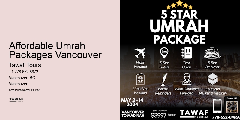 Umrah travel packages from Vancouver