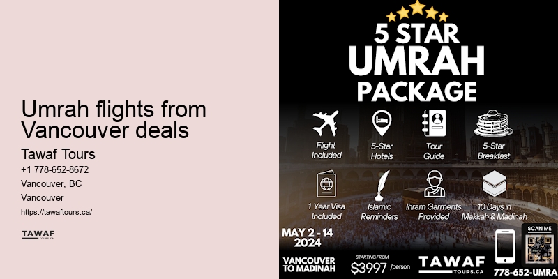 Vancouver Umrah flights specials