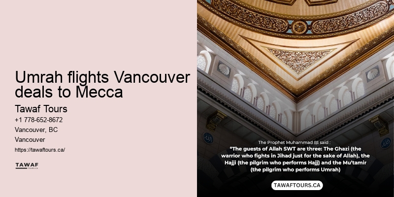 Vancouver Umrah tours specials to Mecca