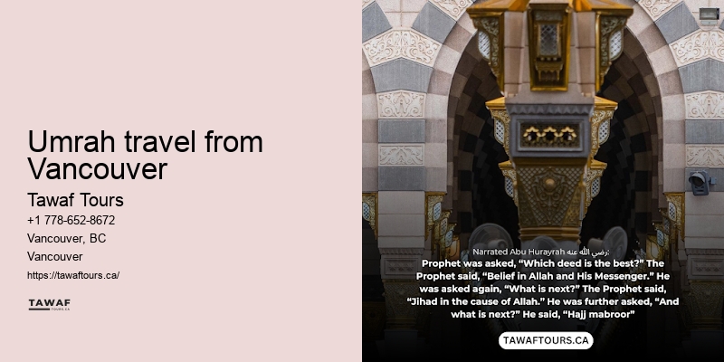 Umrah travel packages Vancouver to Mecca