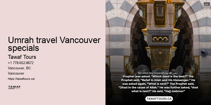 Umrah flights Vancouver specials to Mecca