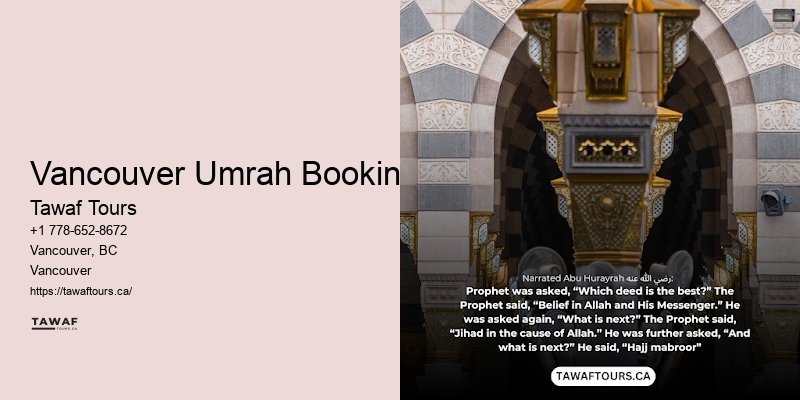 Vancouver Umrah travel packages deals to Mecca