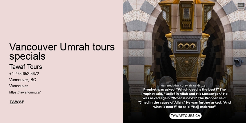 Umrah Packages from Vancouver specials