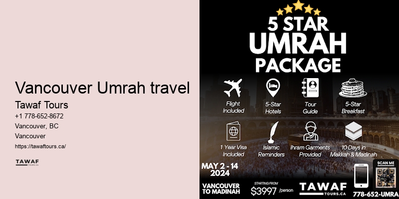 Vancouver Umrah travel packages deals