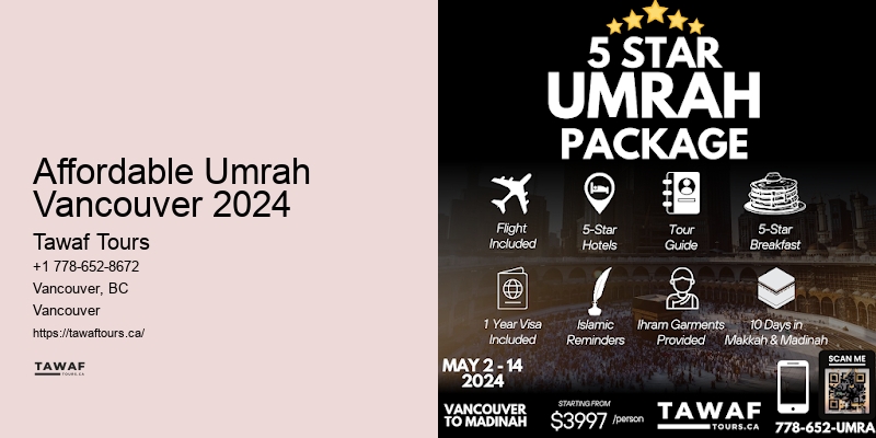 Vancouver Umrah package inclusions