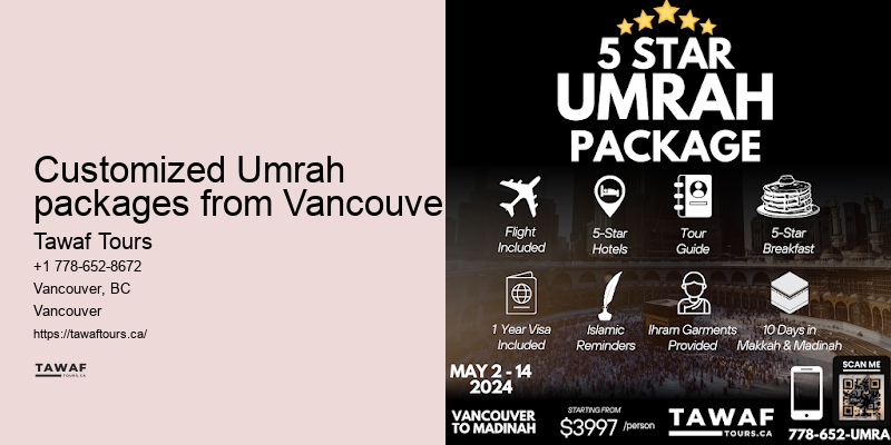 Tawaf Tours Vancouver Umrah travel booking services