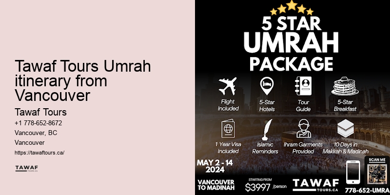 Umrah booking agency in Vancouver
