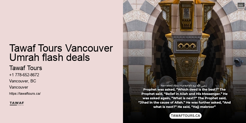 Vancouver Umrah travel deals booking