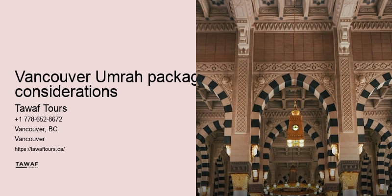 Vancouver Umrah package cost breakdown