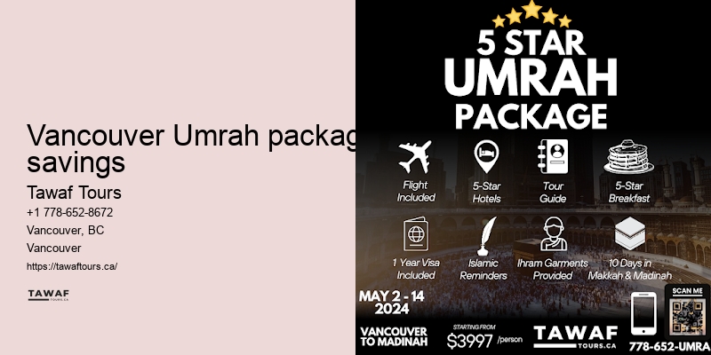 Vancouver Umrah travel package value