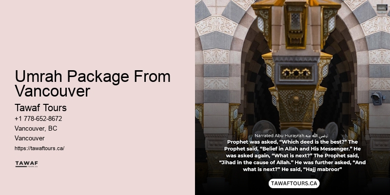 Custom Umrah Packages Umrah Package From Vancouver