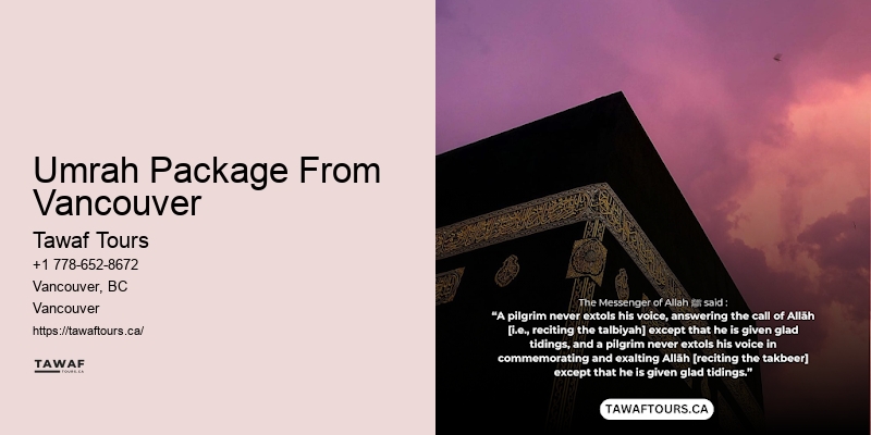 Umrah Package From Vancouver Hajj Trip Packages